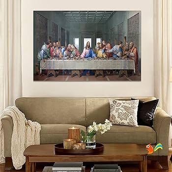 Amazon｜最後の晩餐絵画 - 最後の晩餐 キャンバス壁アート 最後